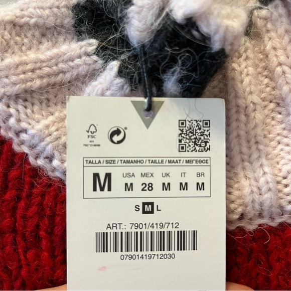 NWT Zara Colorblock Turtleneck Knit Sweater size M - Picture 9 of 11